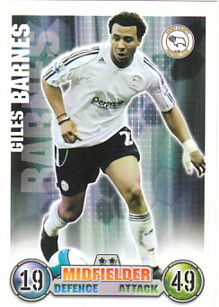 Giles Barnes Derby County 2007/08 Topps Match Attax Update #28